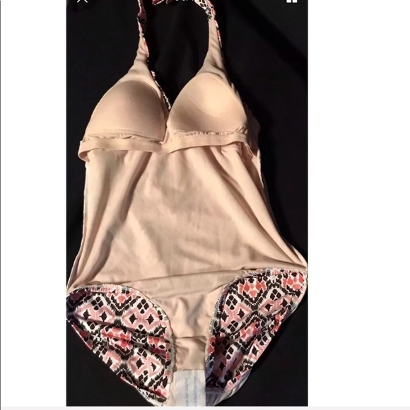 Merona One Piece Halter Bathing Swimsuit SP New - Picture 5 of 7